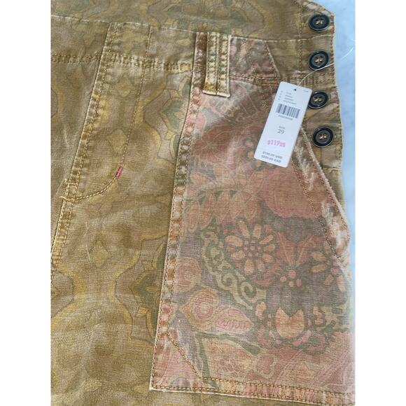 Anthropologie Pilcro Denim The Wanderer Overall 29 New Brownish Flora - Picture 3 of 11